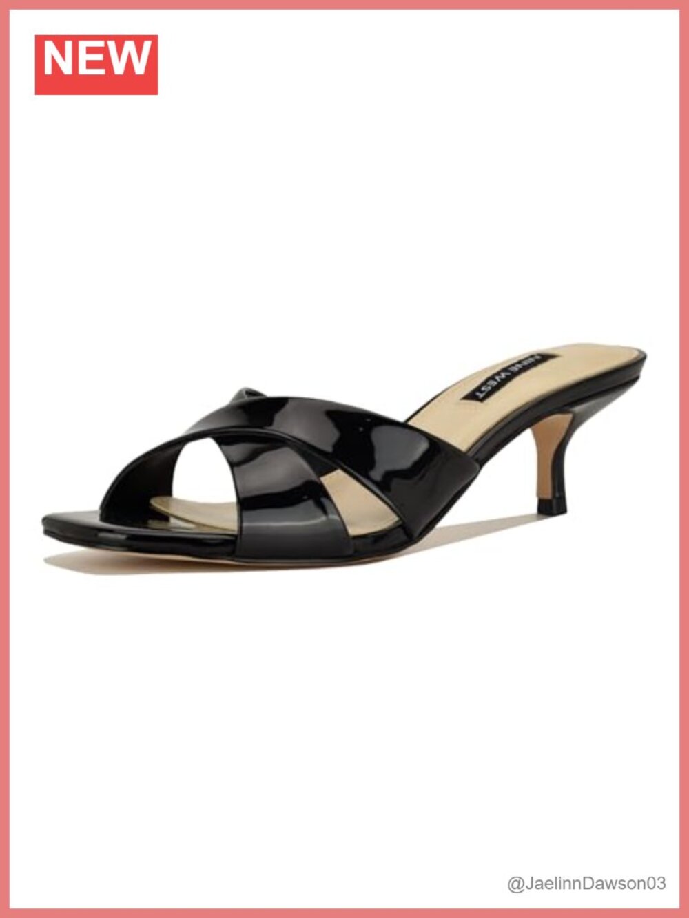 Faux Patent Leather Kitten Heel Dress Sandals Women